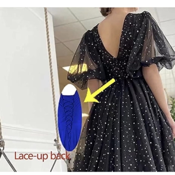 Tulle gown with lace up back - Picture 6 of 7